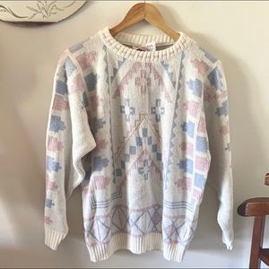 VINTAGE 80s AZTEC SWEATER